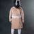 Beige embroidered corduroy co ord set