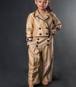 Gold plain blended cotton co ord set