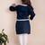 Navy blue plain corduroy co ord set