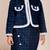Navy blue plain corduroy co ord set