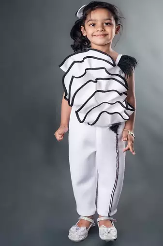 White plain faux polyester jumpsuit