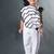 White plain faux polyester jumpsuit