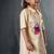 Yellow embroidered blended cotton dress