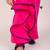 Hot pink plain faux polyester jumpsuit