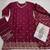 Wine heavy chinon jacquars silk full stitched free size upto 44 palazzo suits