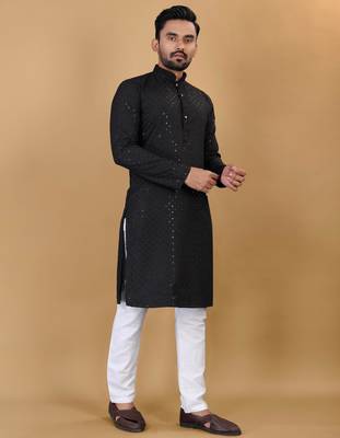 Traditional wear readymade men's kurta pyjama collection 3