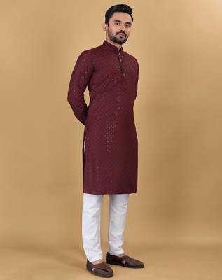 Traditional wear readymade men's kurta pyjama collection 3