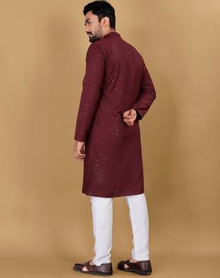 Traditional wear readymade men's kurta pyjama collection 4