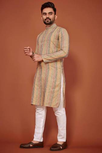 Traditional wear readymade men's kurta pyjama