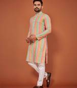 Traditional wear readymade men's kurta pyjama