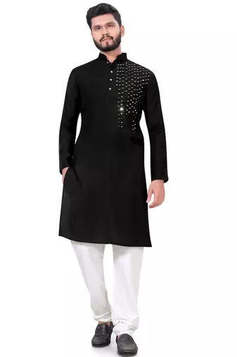 Traditional wear readymade men's kurta pyjama