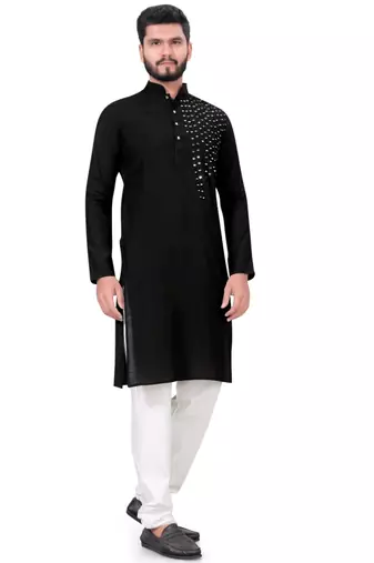 Traditional wear readymade men's kurta pyjama