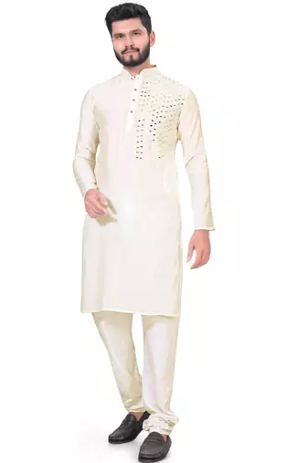 Traditional wear readymade men's kurta pyjama
