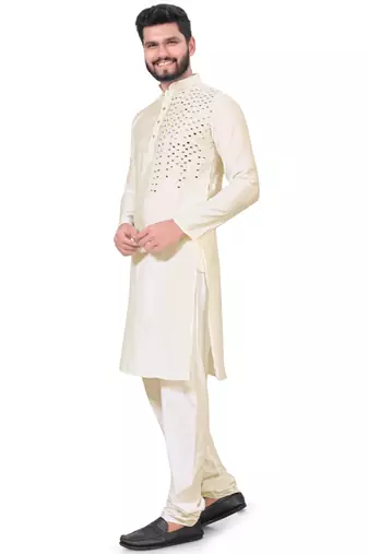 Traditional wear readymade men's kurta pyjama
