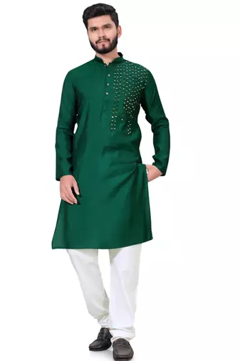 Traditional wear readymade men's kurta pyjama