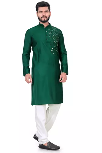 Traditional wear readymade men's kurta pyjama