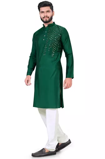 Traditional wear readymade men's kurta pyjama