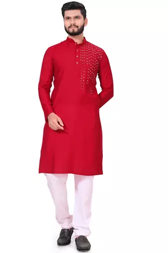 Traditional wear readymade men's kurta pyjama