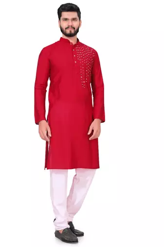 Traditional wear readymade men's kurta pyjama