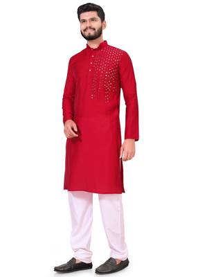 Traditional wear readymade men's kurta pyjama 3