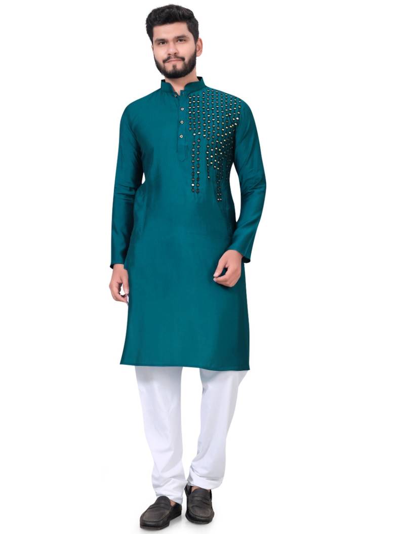 Traditional wear readymade men's kurta pyjama