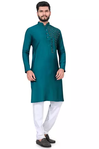 Traditional wear readymade men's kurta pyjama