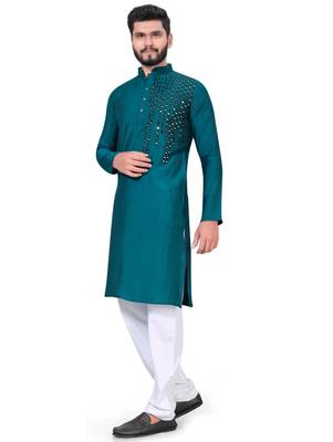 Traditional wear readymade men's kurta pyjama 3