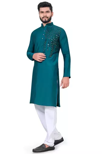 Traditional wear readymade men's kurta pyjama