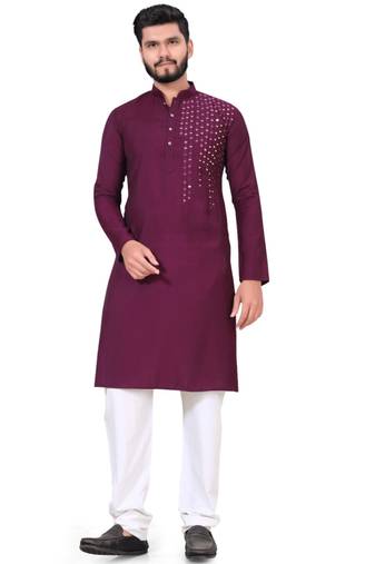 Traditional wear readymade men's kurta pyjama