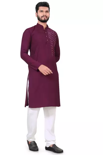 Traditional wear readymade men's kurta pyjama