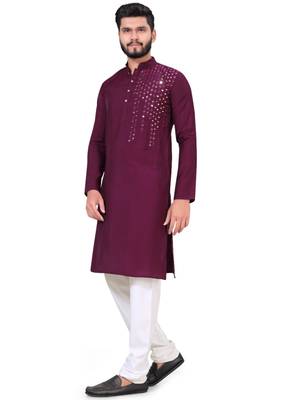 Traditional wear readymade men's kurta pyjama 4
