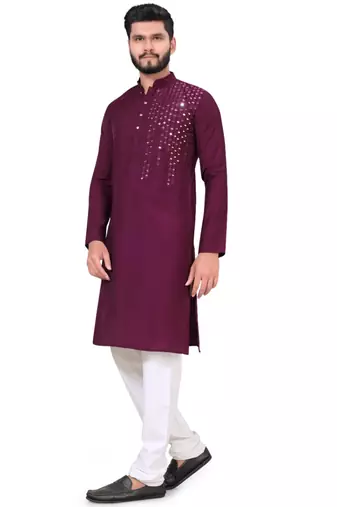 Traditional wear readymade men's kurta pyjama