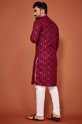 Traditional wear readymade men's kurta pyjama