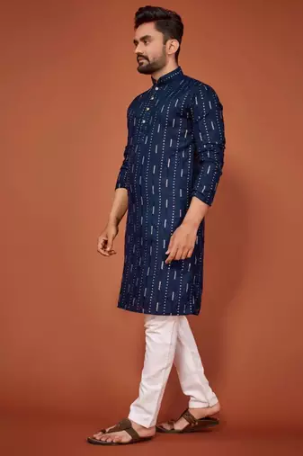 Traditional wear readymade men's kurta pyjama