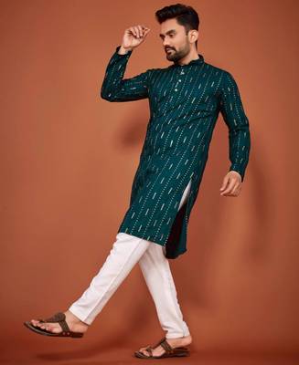 Traditional wear readymade men's kurta pyjama 2