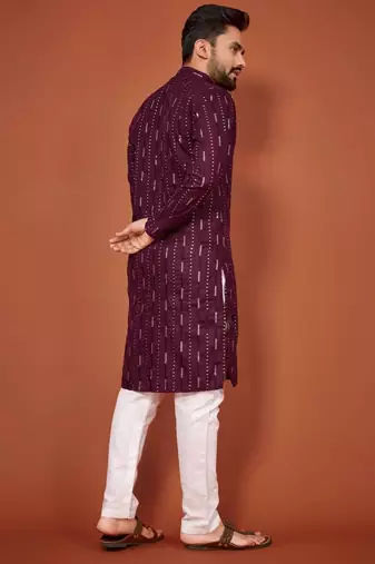 Traditional wear readymade men's kurta pyjama