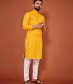 Traditional wear readymade men's kurta pyjama