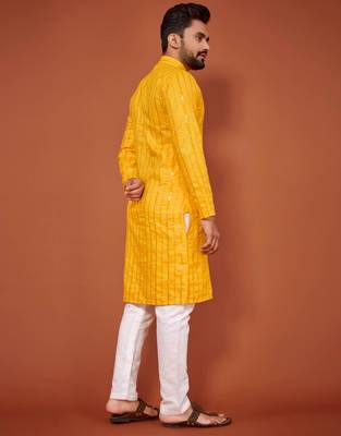 Traditional wear readymade men's kurta pyjama 3