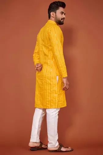 Traditional wear readymade men's kurta pyjama