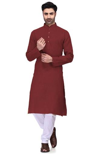 Classic solit plain kurta with bottom set
