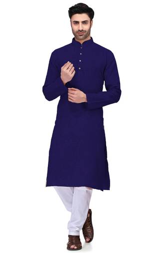 Classic solit plain kurta with bottom set