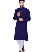 Classic solit plain kurta with bottom set