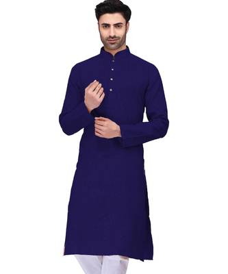 Classic solit plain kurta with bottom set 2