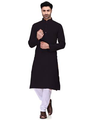 Classic solit plain kurta with bottom set 1