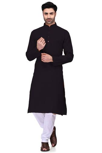 Classic solit plain kurta with bottom set