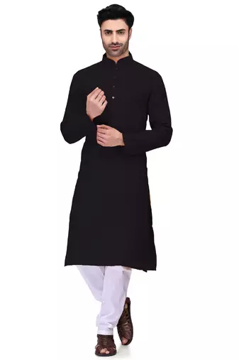 Classic solit plain kurta with bottom set