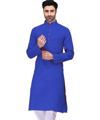 Classic solit plain kurta with bottom set 2