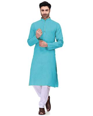 Classic solit plain kurta with bottom set 1