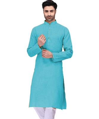 Classic solit plain kurta with bottom set 2
