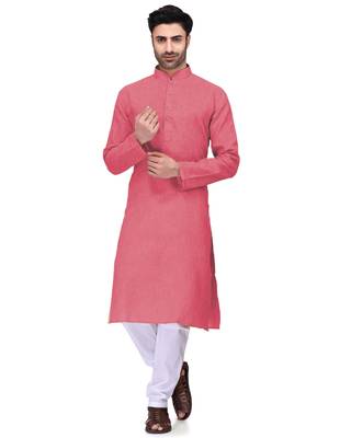 Classic solit plain kurta with bottom set 1